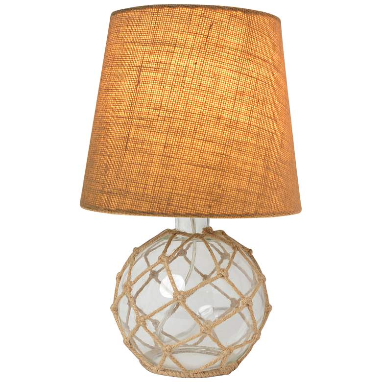 Image 2 Elegant Designs Buoy 15 1/4"H Clear Netted Glass Table Lamp