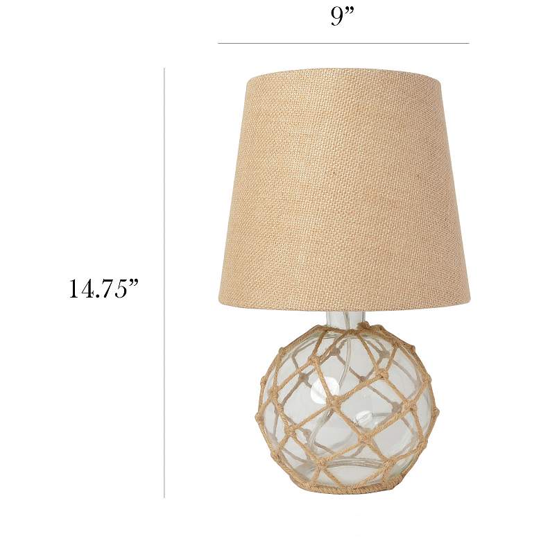 Image 7 Elegant Designs Buoy 15 1/4"H Clear Netted Glass Table Lamp more views
