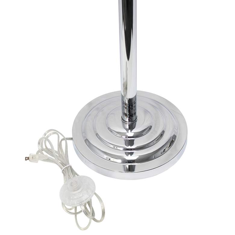 Image 7 Elegant Designs Chrome and Gray Floor Lamp more views