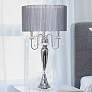 1_Elegant Designs Chrome and Gray Sheer Shade Crystal Table Lamp