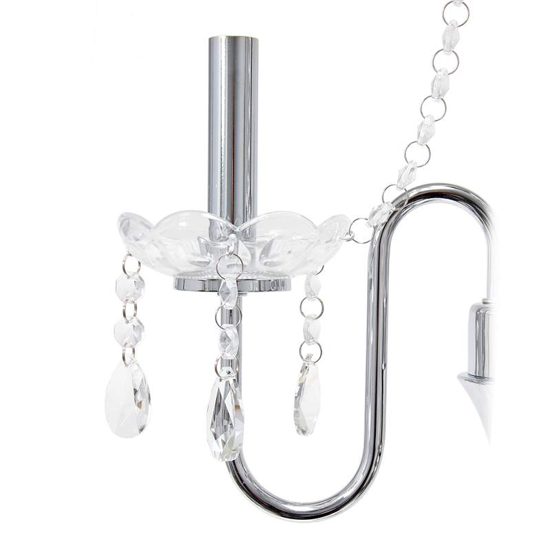 Image 4 Elegant Designs Chrome and Gray Sheer Shade Crystal Table Lamp more views