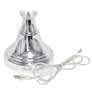 6_Elegant Designs Chrome and Gray Sheer Shade Crystal Table Lamp more views