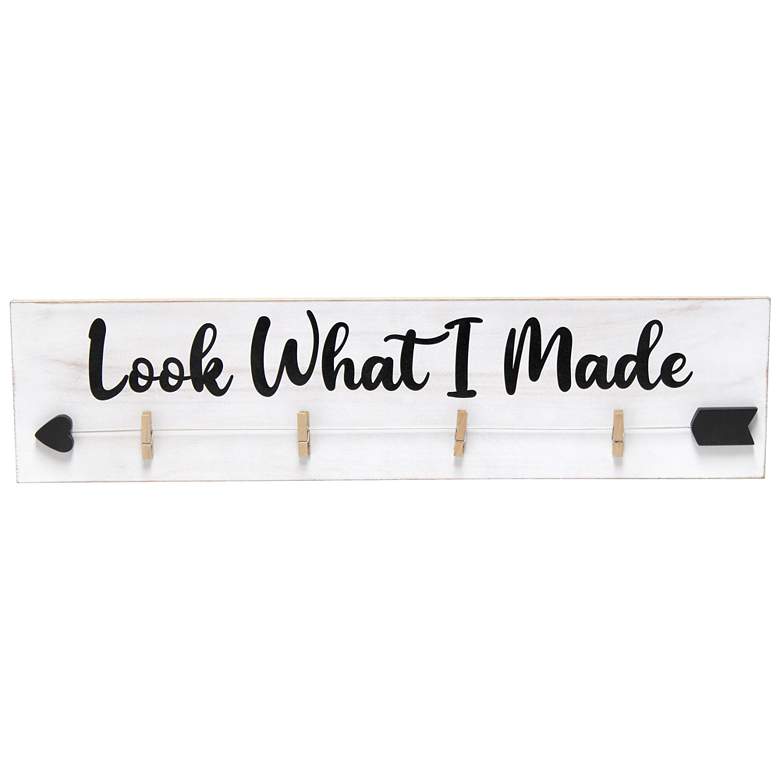 Image 1 Elegant Designs Decorix Hanging 4 Picture Frame Black Text, White Wash