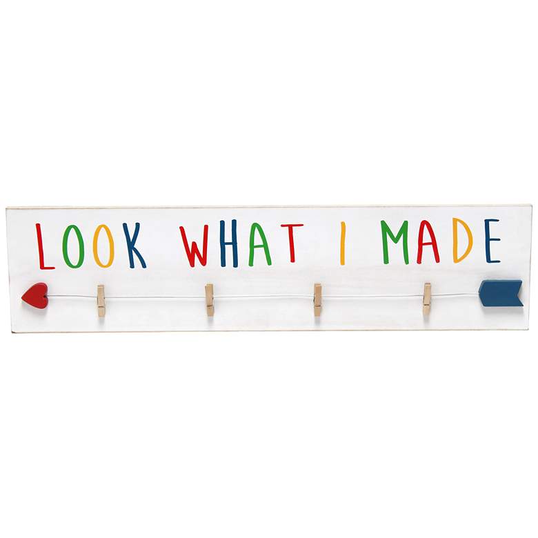Image 1 Elegant Designs Decorix Hanging 4 Picture Frame Rainbow Text, White Wash