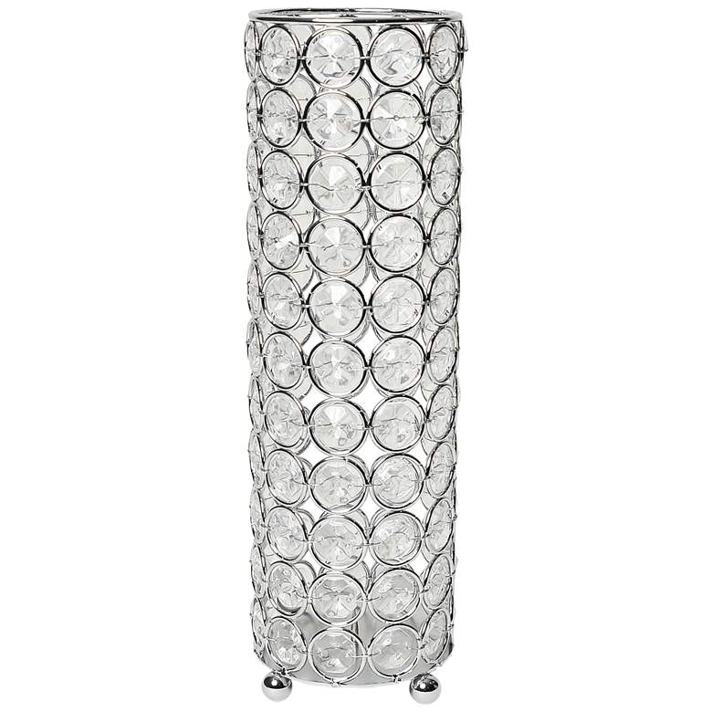 Image 2 Elegant Designs Elipse 10 1/4 inch High Chrome Decorative Vase
