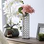 Elegant Designs Elipse 10 1/4" High Chrome Decorative Vase