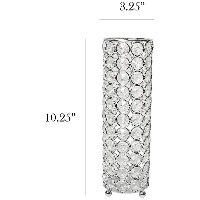 Image 5 Elegant Designs Elipse 10 1/4" High Chrome Decorative Vase more views