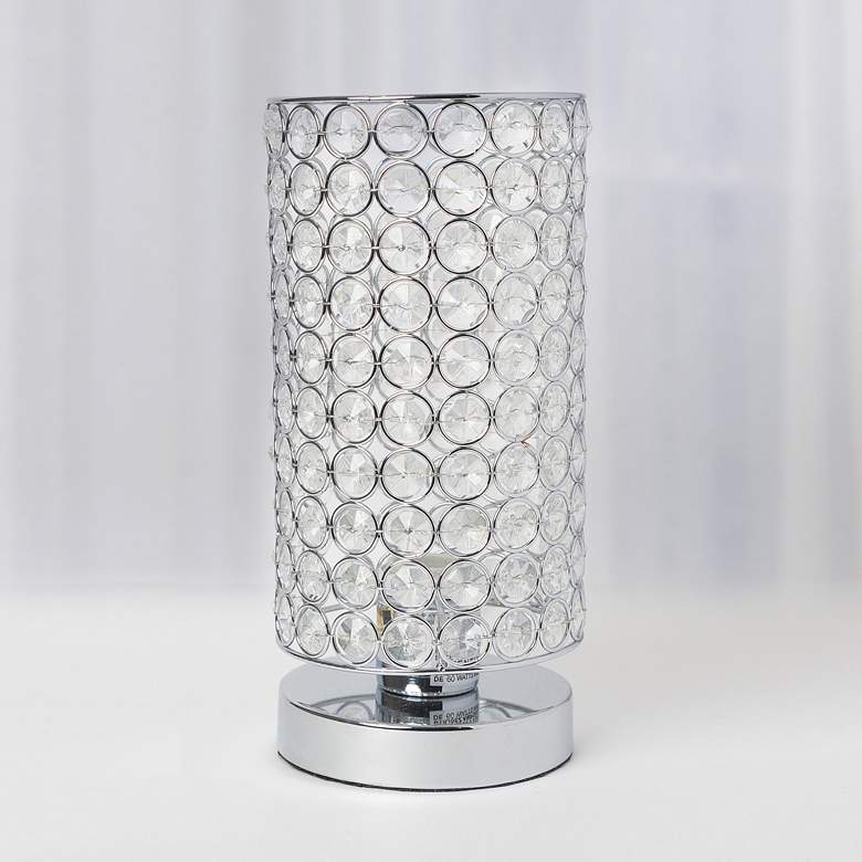 Image 1 Elegant Designs Elipse 10 3/4" High Chrome Accent Table Lamp