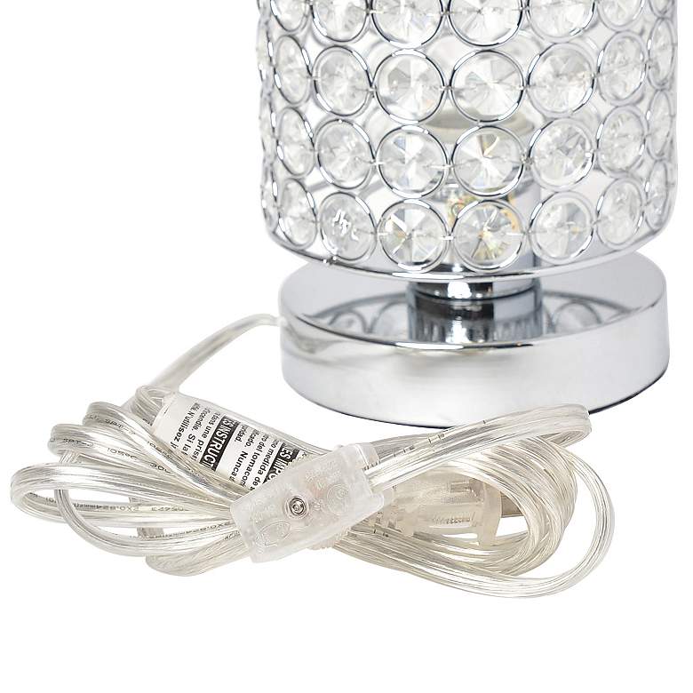 Image 4 Elegant Designs Elipse 10 3/4" High Chrome Accent Table Lamp more views