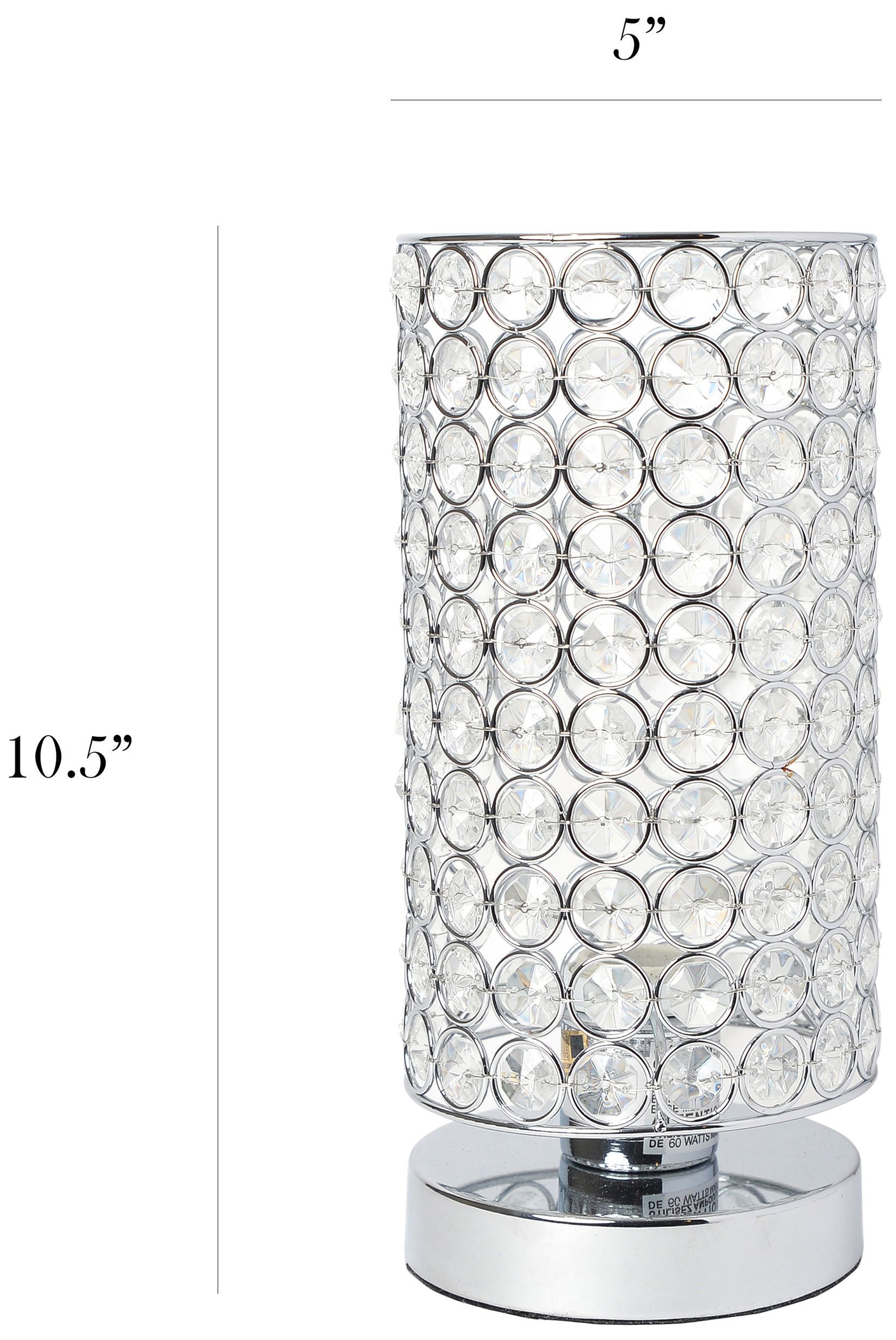 Elegant Designs Elipse 10 3/4" High Chrome Accent Table Lamp