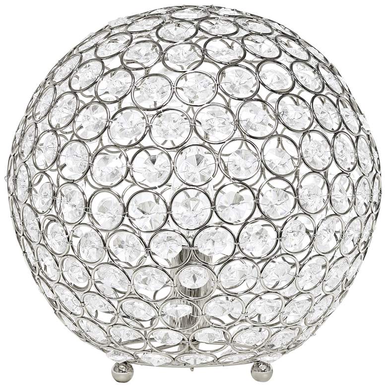 Image 2 Elegant Designs Elipse 10" High Chrome Sequin Accent Table Lamp