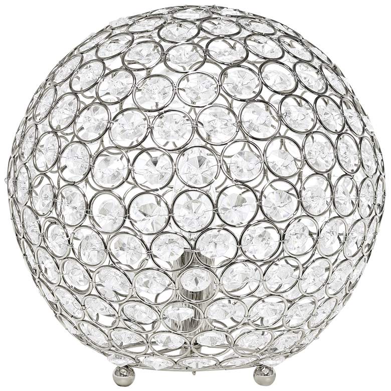 Image 2 Elegant Designs Elipse 10 inch High Chrome Sequin Accent Table Lamp