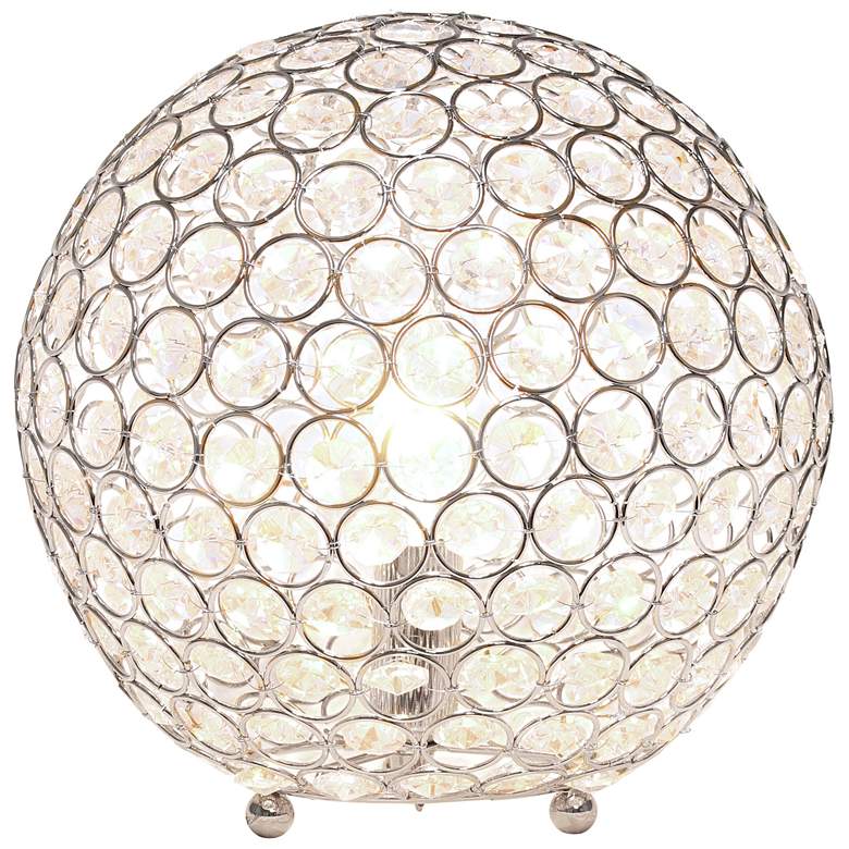Image 3 Elegant Designs Elipse 10 inch High Chrome Sequin Accent Table Lamp more views