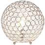 Elegant Designs Elipse 10" High Chrome Sequin Accent Table Lamp
