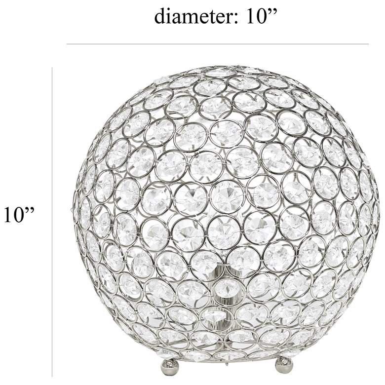 Image 4 Elegant Designs Elipse 10" High Chrome Sequin Accent Table Lamp more views