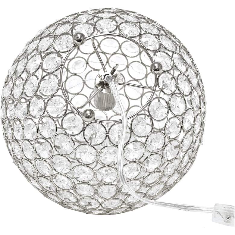 Image 6 Elegant Designs Elipse 10" High Chrome Sequin Accent Table Lamp more views