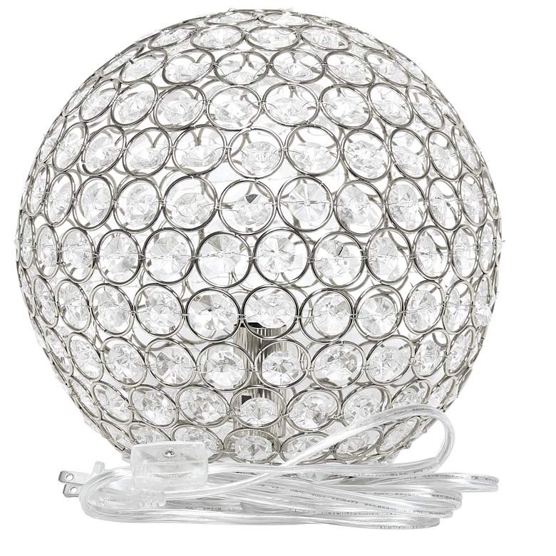 Image 7 Elegant Designs Elipse 10" High Chrome Sequin Accent Table Lamp more views