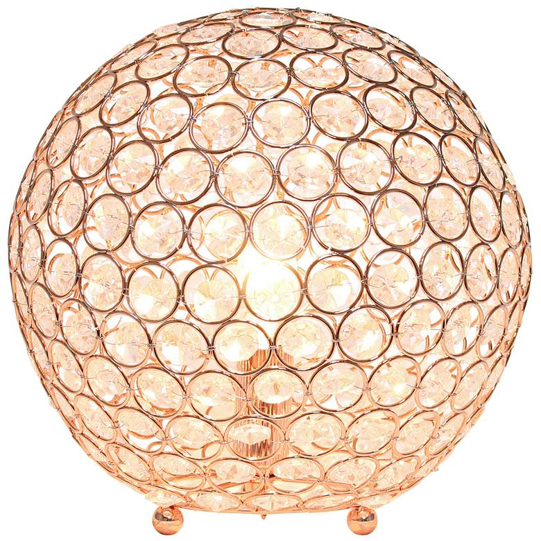 Image 2 Elegant Designs Elipse 10" High Rose Gold Accent Table Lamp