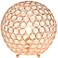 Elegant Designs Elipse 10" High Rose Gold Accent Table Lamp