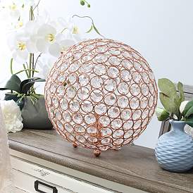 Image1 of Elegant Designs Elipse 10" High Rose Gold Accent Table Lamp