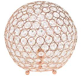 Image3 of Elegant Designs Elipse 10" High Rose Gold Accent Table Lamp more views