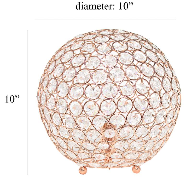 Image 4 Elegant Designs Elipse 10" High Rose Gold Accent Table Lamp more views