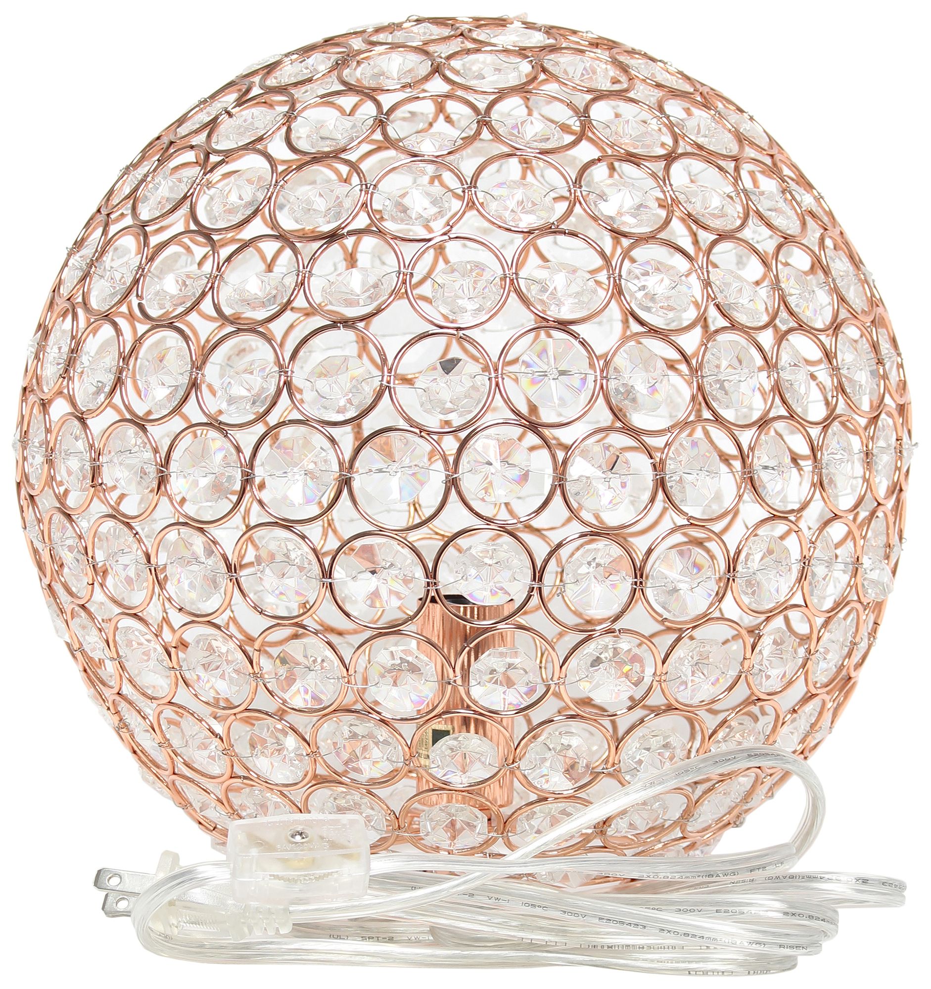 Elegant Designs Elipse 10" High Rose Gold Accent Table Lamp