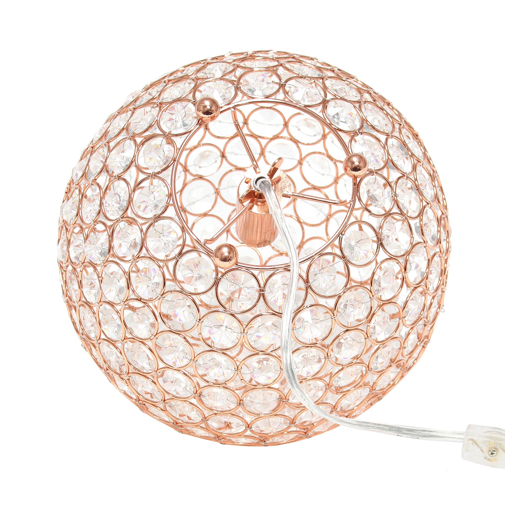Elegant Designs Elipse 10" High Rose Gold Accent Table Lamp