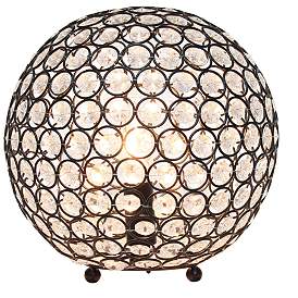 Image3 of Elegant Designs Elipse 10"H Bronze Sequin Accent Table Lamp more views