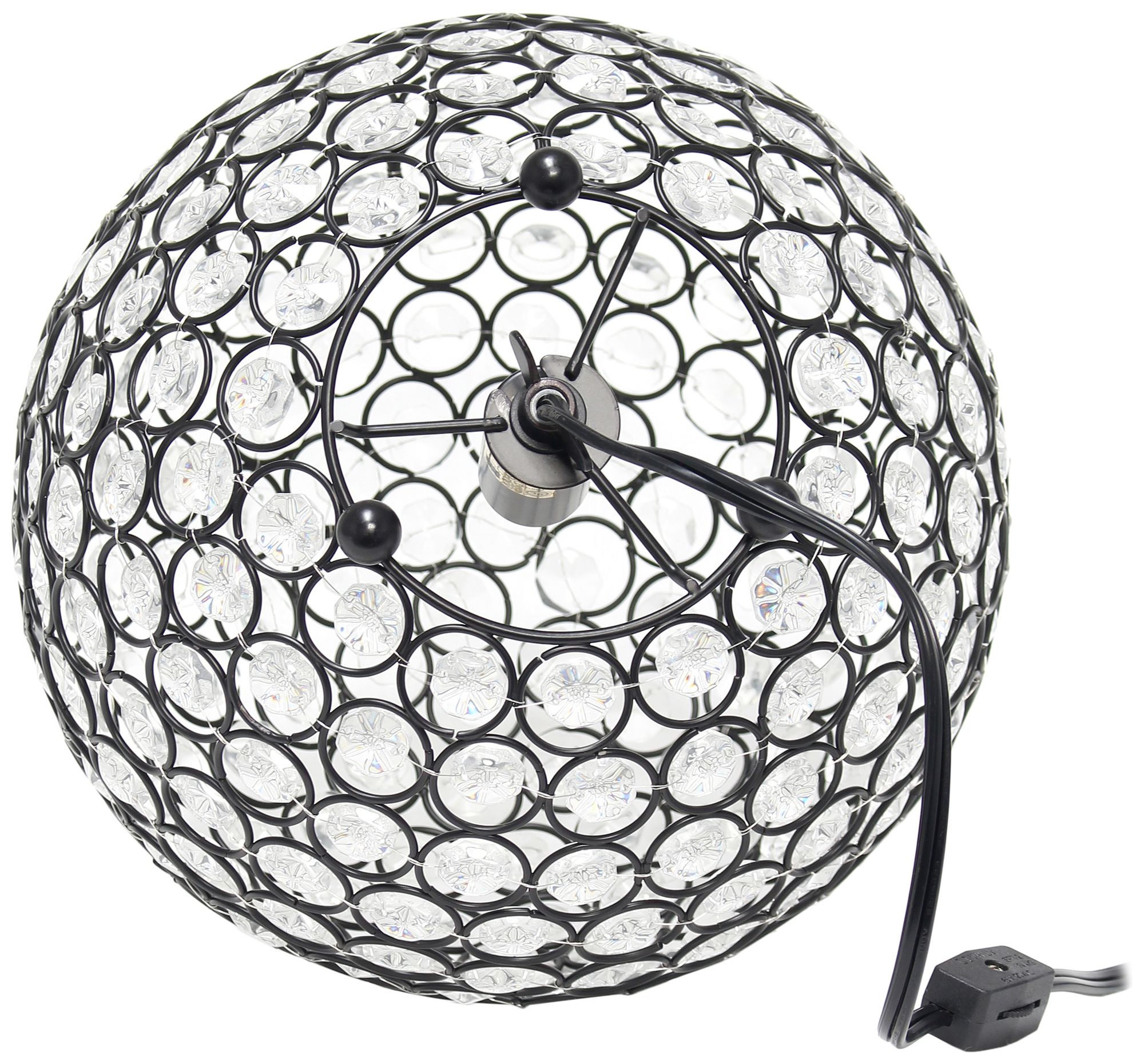 Elegant Designs Elipse 10"H Bronze Sequin Accent Table Lamp