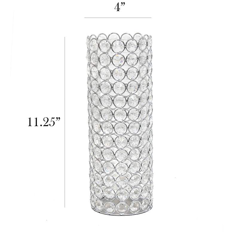 Image 7 Elegant Designs Elipse 11 1/4 inch High Chrome Decorative Vase more views