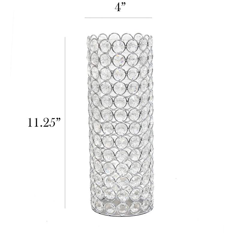 Image 7 Elegant Designs Elipse 11 1/4" High Chrome Decorative Vase more views