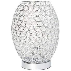 Image3 of Elegant Designs Elipse 11" High Chrome Curved Accent Table Lamp more views