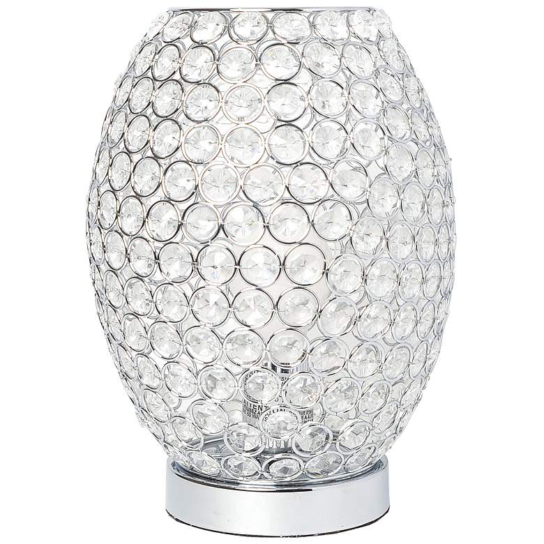 Image 3 Elegant Designs Elipse 11" High Chrome Curved Accent Table Lamp more views