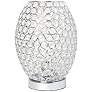 Elegant Designs Elipse 11" High Chrome Curved Accent Table Lamp