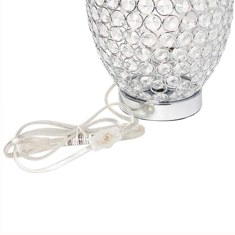 Image 4 Elegant Designs Elipse 11" High Chrome Curved Accent Table Lamp more views