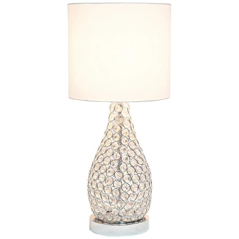 Image 2 Elegant Designs Elipse 22" Chrome Gourd Accent Table Lamp