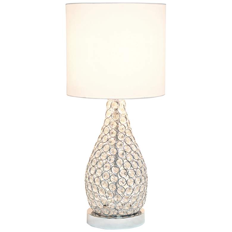 Image 2 Elegant Designs Elipse 22" Chrome Gourd Accent Table Lamp