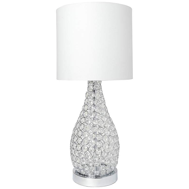 Image 3 Elegant Designs Elipse 22" Chrome Gourd Accent Table Lamp more views