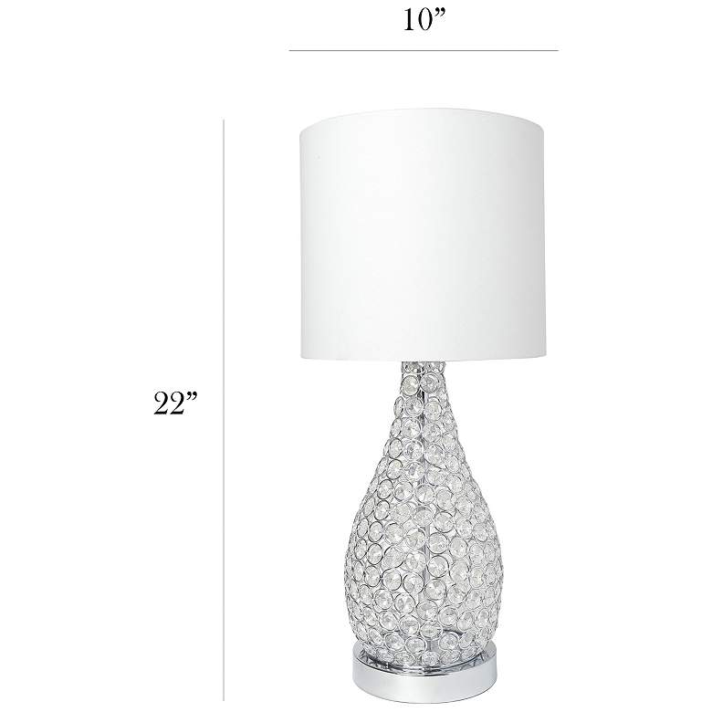Image 6 Elegant Designs Elipse 22" Chrome Gourd Accent Table Lamp more views