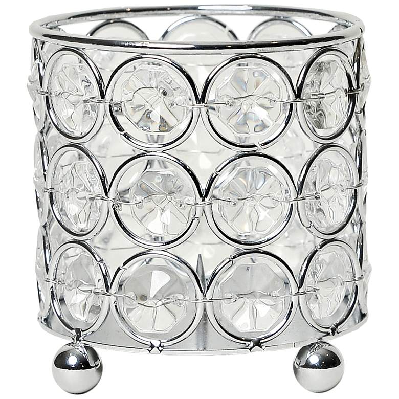 Image 2 Elegant Designs Elipse 3 1/4" High Chrome Decorative Vase