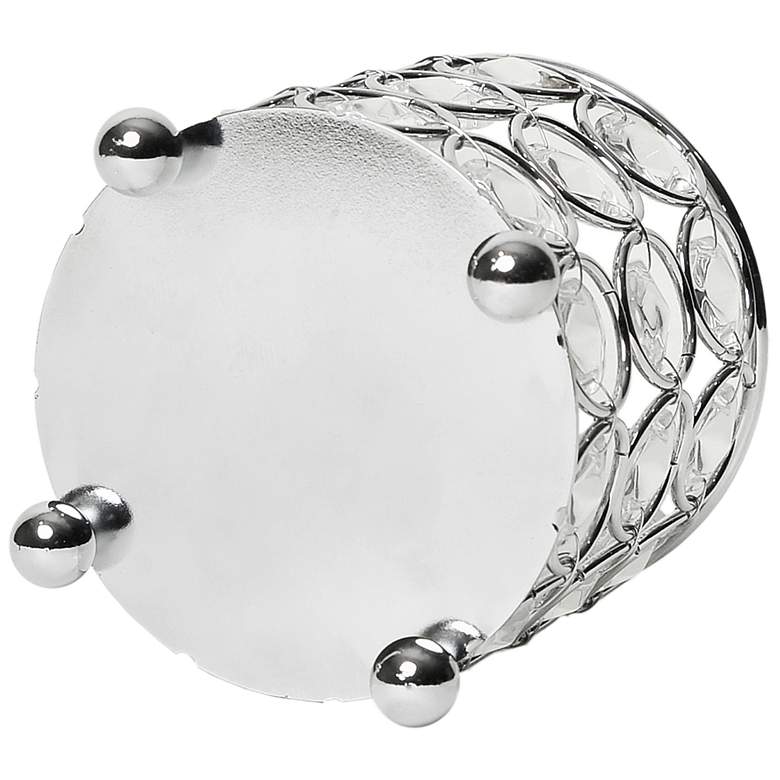 Image 4 Elegant Designs Elipse 3 1/4" High Chrome Decorative Vase more views