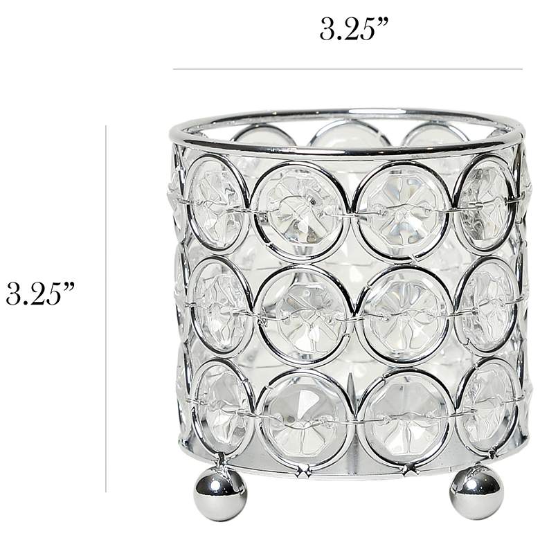 Image 6 Elegant Designs Elipse 3 1/4" High Chrome Decorative Vase more views