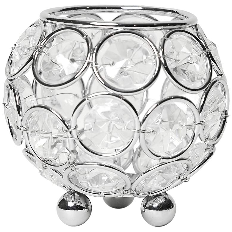 Image 2 Elegant Designs Elipse 3" Wide Chrome and Glass Decorative Accent