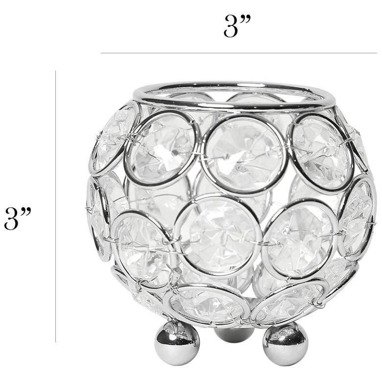 Image 5 Elegant Designs Elipse 3 inch Wide Chrome and Glass Decorative Accent more views