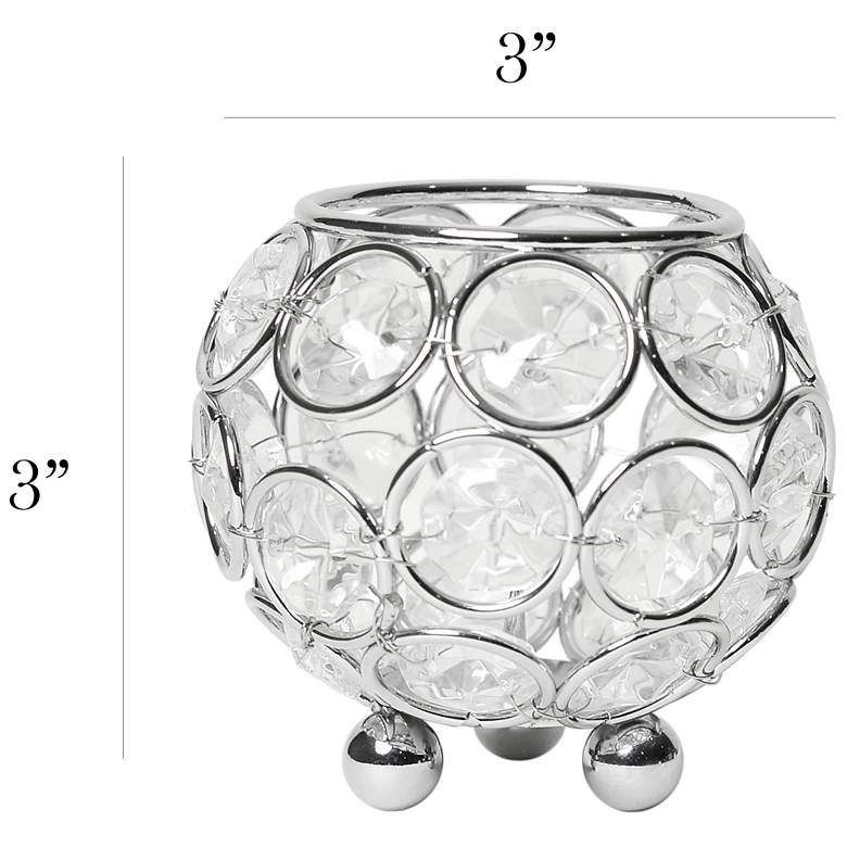 Image 5 Elegant Designs Elipse 3" Wide Chrome and Glass Decorative Accent more views