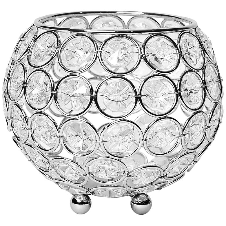 Image 2 Elegant Designs Elipse 4 3/4"W Chrome Votive Candle Holder