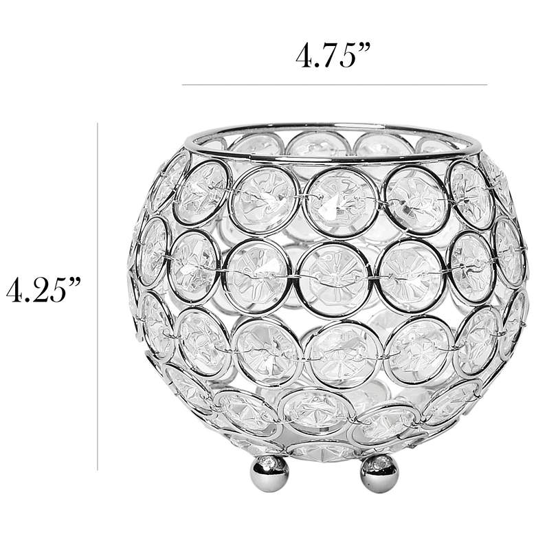 Image 5 Elegant Designs Elipse 4 3/4"W Chrome Votive Candle Holder more views