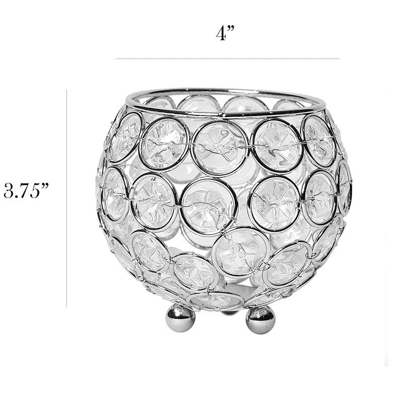 Image 5 Elegant Designs Elipse 4" Wide Chrome Votive Candle Holder more views