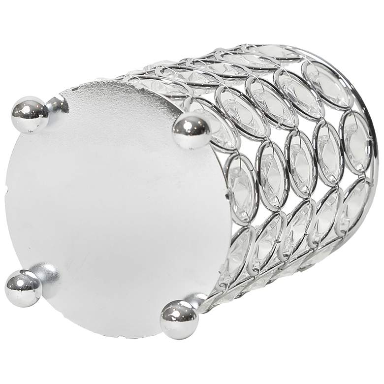 Image 4 Elegant Designs Elipse 5" High Chrome Decorative Vase more views